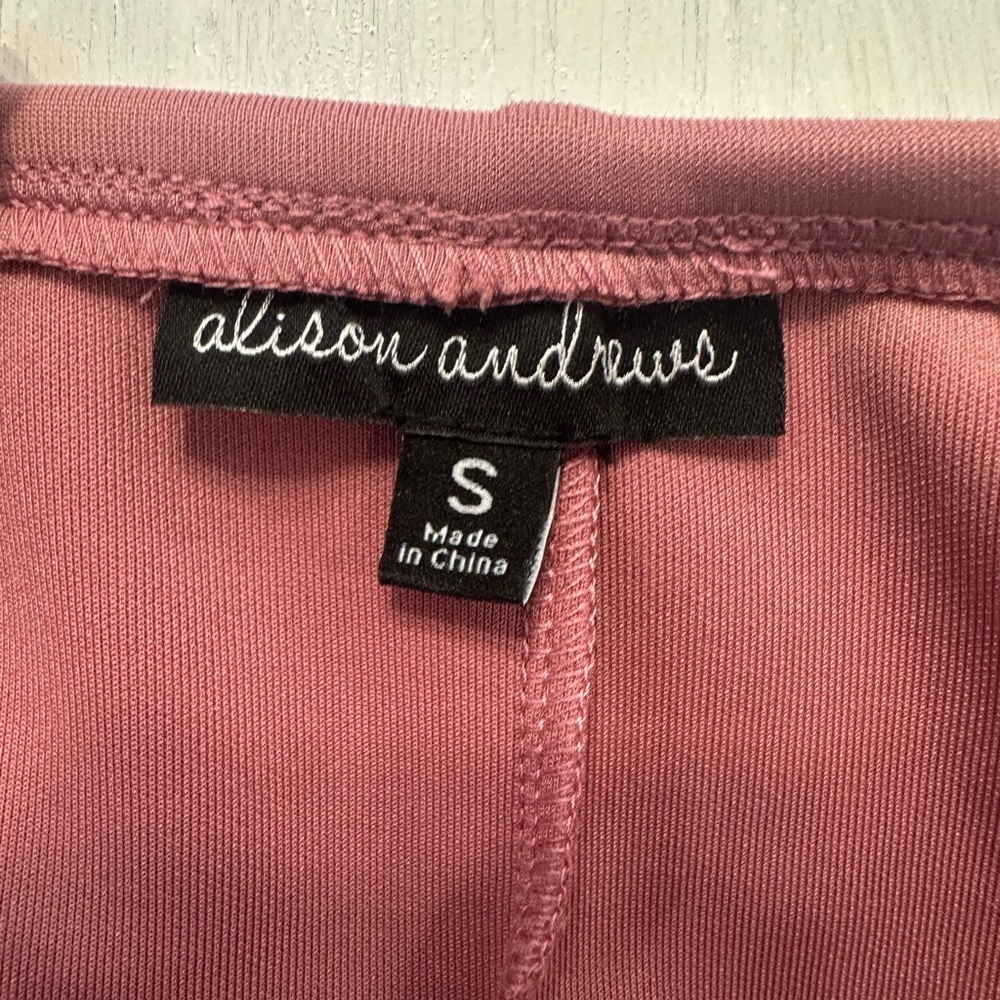 Alison Andrews Off Shoulder Ruffle Dress Size Small Pink Knee Length Party - Picture 3 of 7